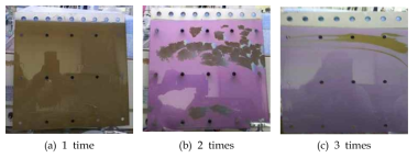 TiO2 nanotube electrode surface after repeating number of electrolytes