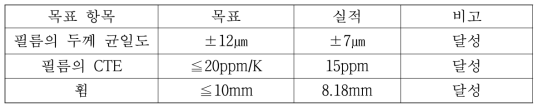 1차년도 정량적 목표 및 실적