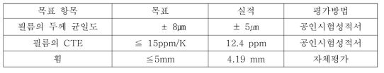 3차년도 정량적 목표 및 실적