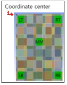 Position of 5 Sample Dies (30chips model)