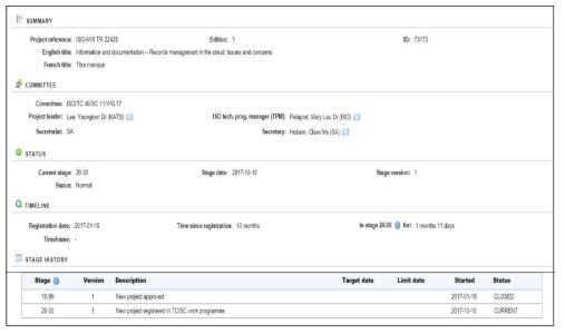 ISO/AWI TR 22428 ISO Project Portal