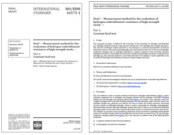 ISO FDIS 16573-1 : Constant Load Test