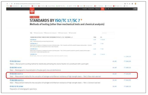 ISO 16573-2 : Slow Strain Rate Test 현황(1)