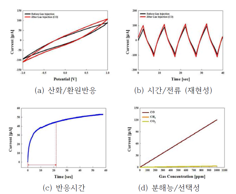 CO 가스 주입에 따른 전기화학 반응 특성