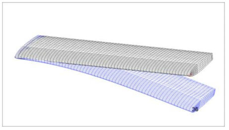 LC 1 – Overall Horizontal Stabilizer formation (Unsymmetrical Down Load = (-) 36 mm)