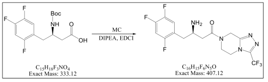 7-[(3R)-3-[(1,1-디메틸에톡시카르보닐)아미노]-4-(2,4,5-트리플루오로페닐)-부타노일]-3-(트리플루오로메틸)-5,6,7,8-테트라하이드로-1,2,4-트리아졸로[4,3-α]피라진 제조