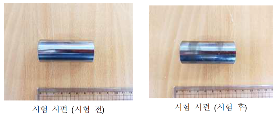 시험 전/후 시편