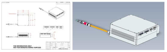 설계된 레이저 도면 및 모델링 그림