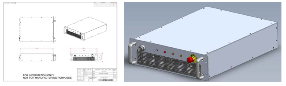 개발된 레이저 제어기의 도면 및 모델링 그림