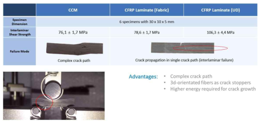 Results of Interlaminar Shear Strength Test