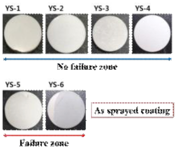 YS-1, YS-2, YS-3, YS-4, YS-5, YS-6의 코팅 후 표면 사진