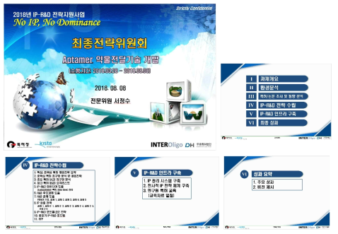 2018년 IP-R&D 전략지원 사업 Aptamer 약물전달기술 개발