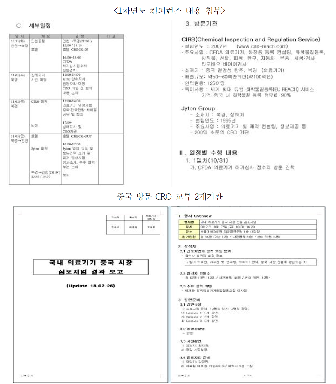 기 개최 의료기기 세미나 결과보고서류