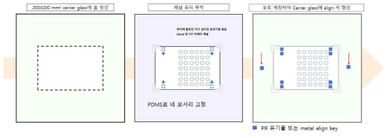 과제 내 여러 기관과의 기판 호환 및 공정 연계성을 위한 부착 공정 개발