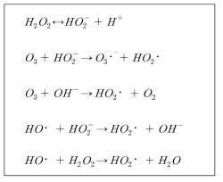 O3/H2O2 반응식