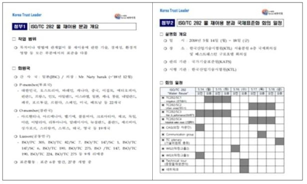 ISO/TC282 봄 총회 개요 및 일정