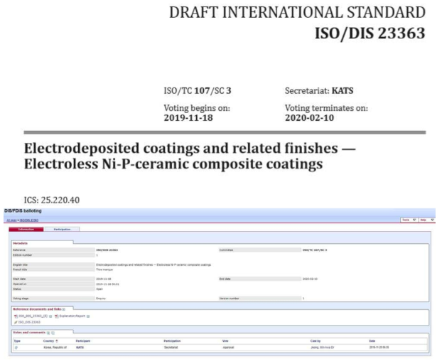 ISO/DIS 23363 투표현황
