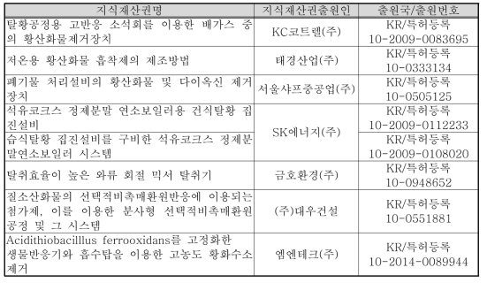 본 기술/제품과 직접적 경쟁관계에 있는 국내기관(기업), 지식재산권, 표준화, 인증기준 현황