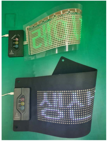 제어기능을 포함한 유연 LED 디스플레이 상용화 시제품