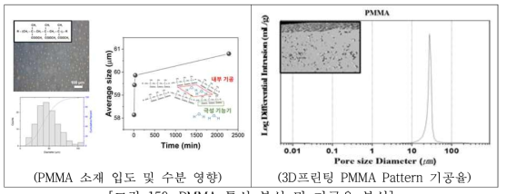 PMMA 특성 분석 및 기공율 분석