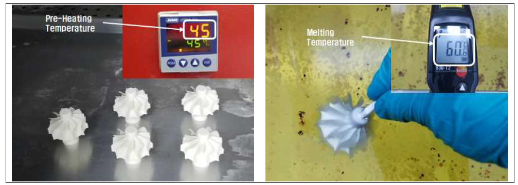 3D프린팅 Pattern 예열을 통한 1차 Wax 함침 제어