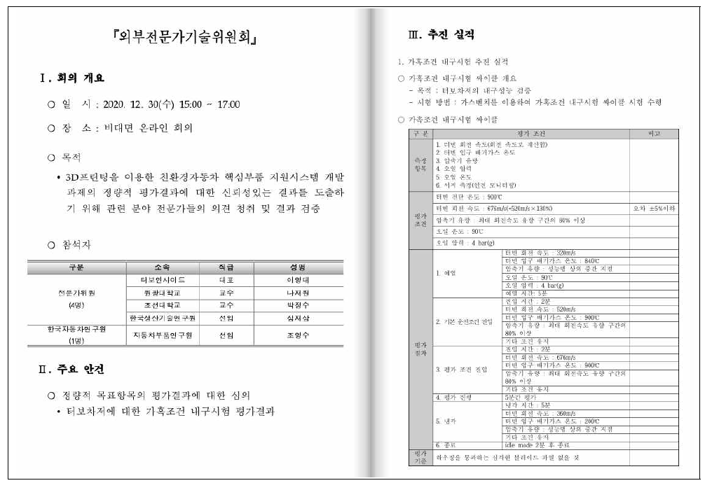 최종년도 개발품 평가 외부전문가위원회 결과보고서 발췌