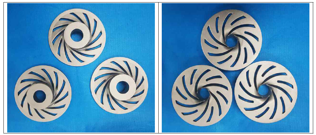 3D프린팅 기술 활용 Impeller 제조 결과