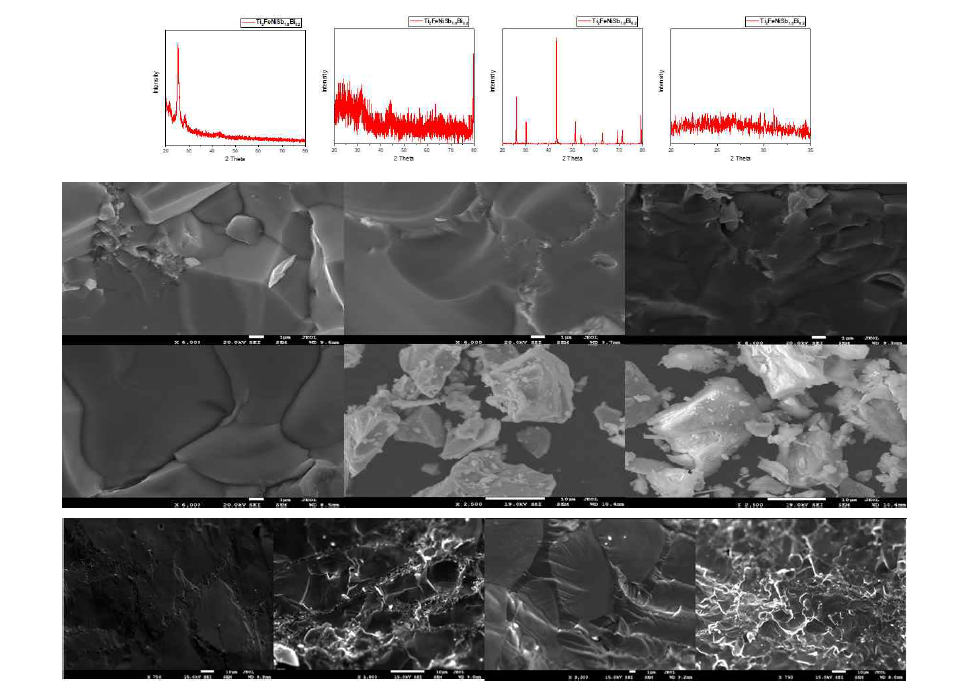 Ti2FeNiSb1.8Bi0.2의 SEM 이미지