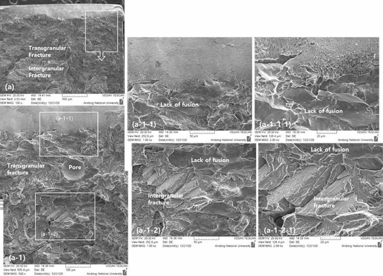 접합강도 시험 파면 SEM 관찰결과(Bond-No2-U)