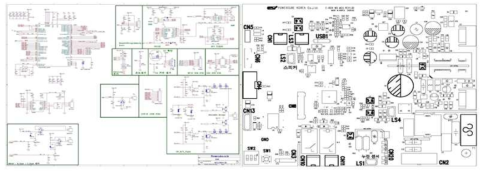 회로도(왼), PCB(오)