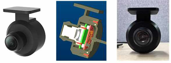 카메라 기구 설계 도면 및 실물 사진