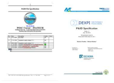 Proteus P&ID profile specification(좌), DEXPI specification 1.2.(우)