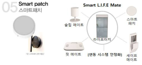 스마트패치, 라이프터치 연동시스템 개발 예시 이미지(안)