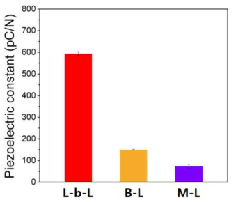 계면 구조에 따른 개발 제형의 압전 물성