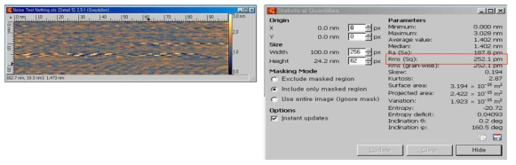 AFM scan noise level 평가