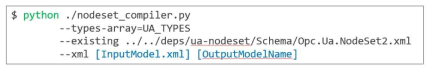 Nodeset 컴파일러 사용 예