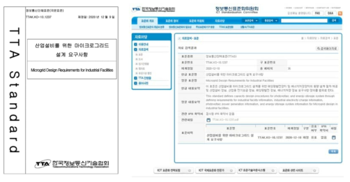 산업용 신재생 발전설비 설계 시뮬레이터 동작 절차 및 데이터를 기반으로 “산업설비를 위한 마이크로그리드 설계 요구사항” 국내 표준 개발(TTAK.10.1237)