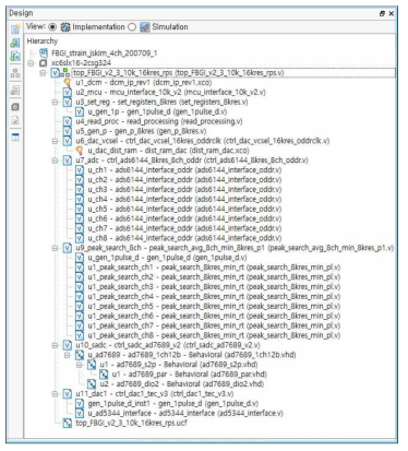 FPGA 설계 최종 디자인의 파일트리