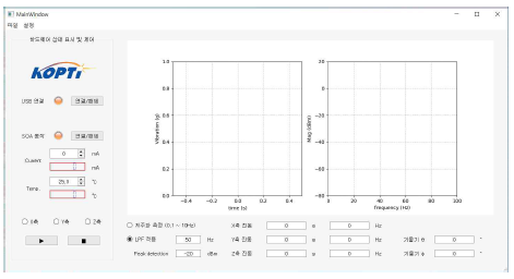 GUI SW 초기 실행화면