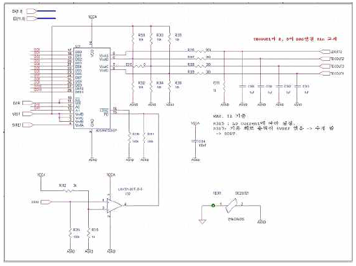 SOA Driver for Ring Laser Block 주변 회로도