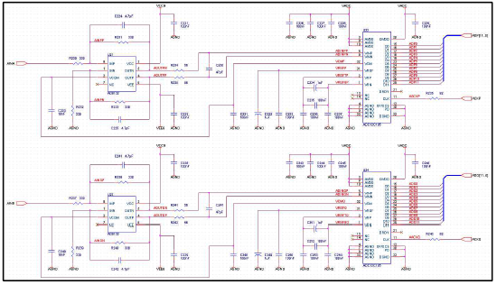 고속 ADC 및 FPGA 연결 회로