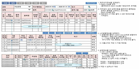 Lot 분할 확정