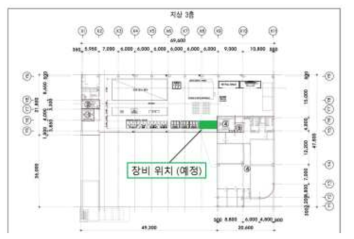 데모공장 도면 및 장비 설치 예정 위치