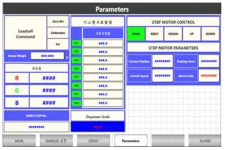 HMI Parameter 화면