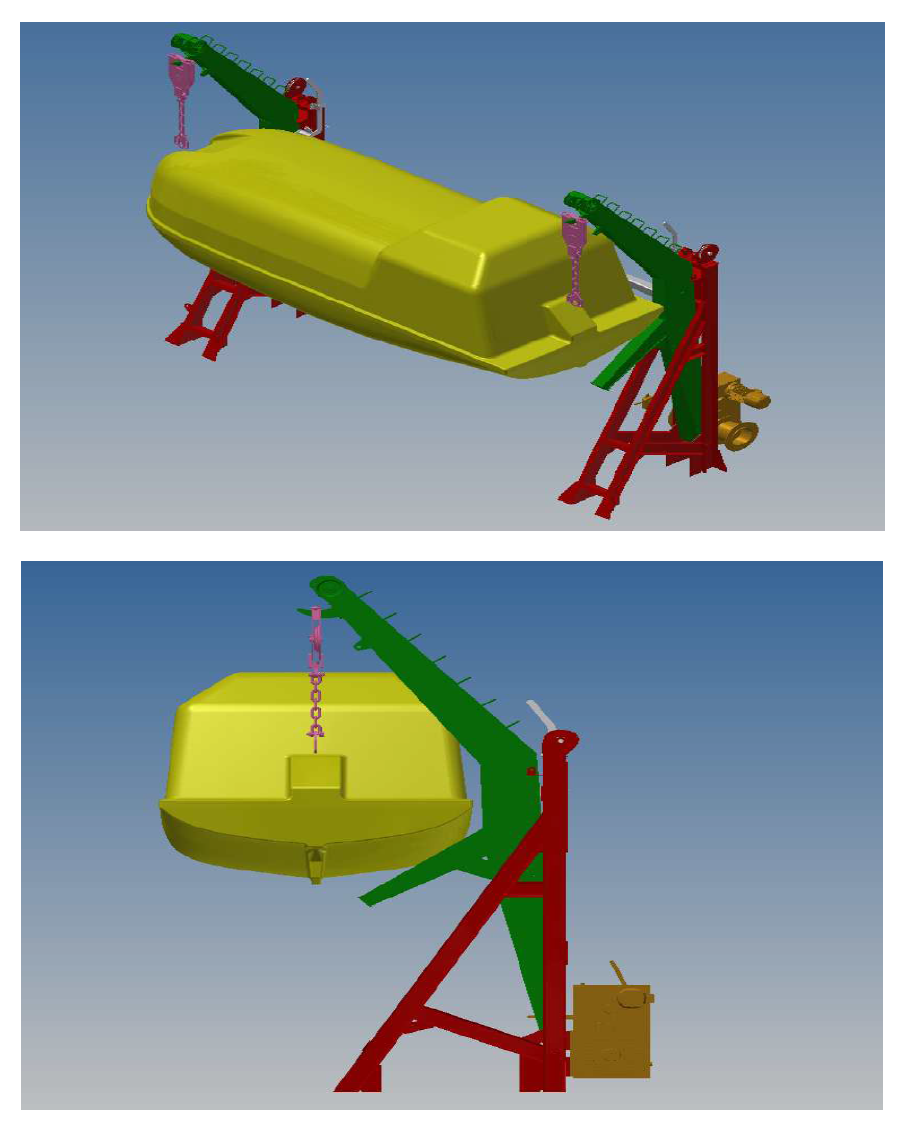 진수장치 일반 배치도(3D Modeling)