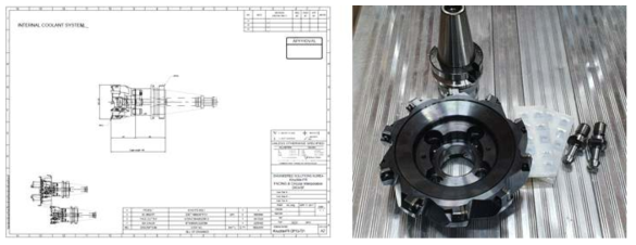 High Speed & Low work load milling cutter 설계도면 및 형상