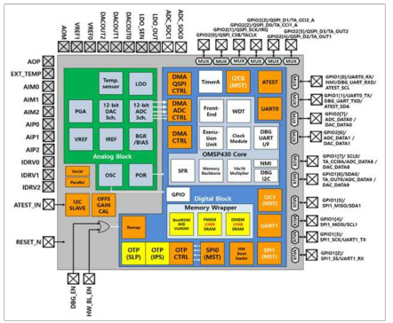 전류 트랜스듀서용 SoC Block Diagram