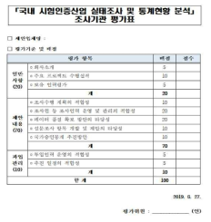 조사기관 평가표 양식