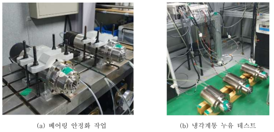 빌트인 모터 타입 스핀들 조립 및 베어링 안정화 작업