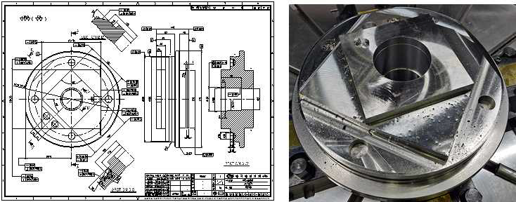 시편 도면 및 가공 완료 사진